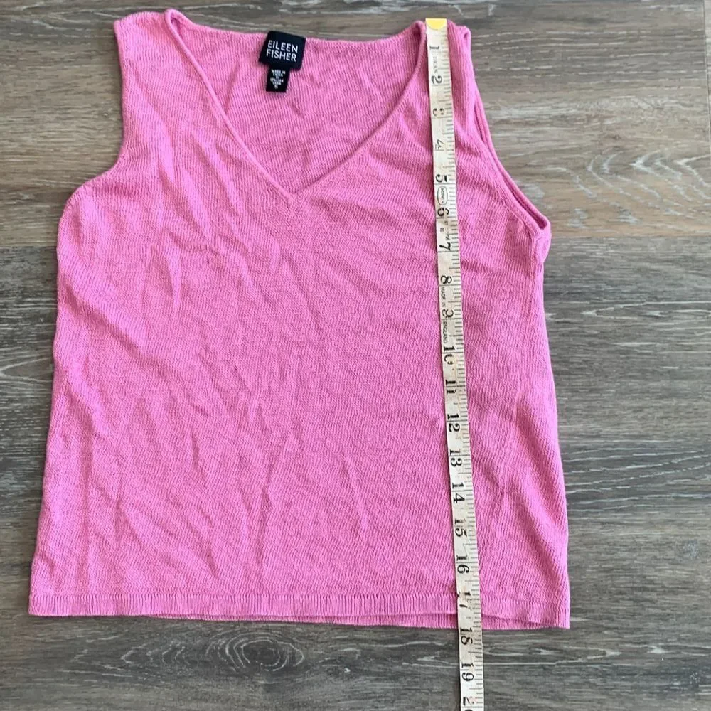 Eileen Fisher v neck sleeveless top size small - Picture 7 of 8